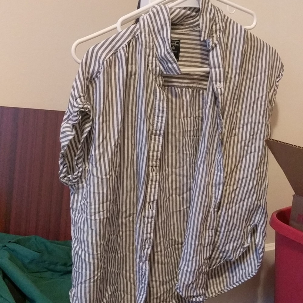 Abercrombie button down striped
